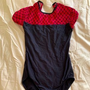 Wear Moi Red and black leotard